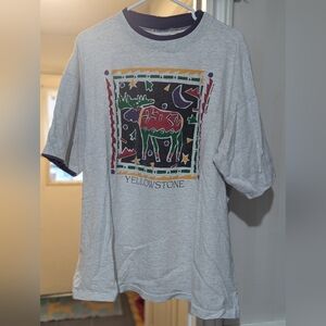 Vintage Yellowstone Graphic T-Shirt with Colorful Design